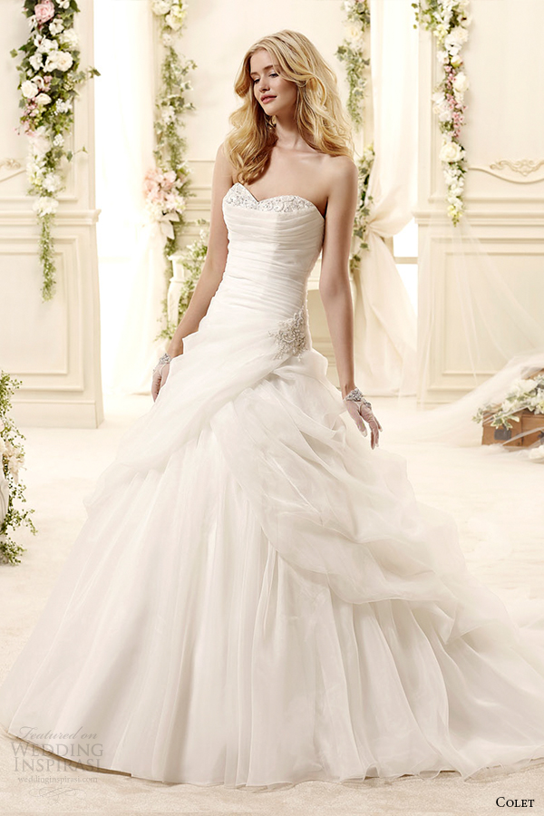 colet bridal 2015 style 31 coab15329iv sweetheart strapless pickup a line wedding dress