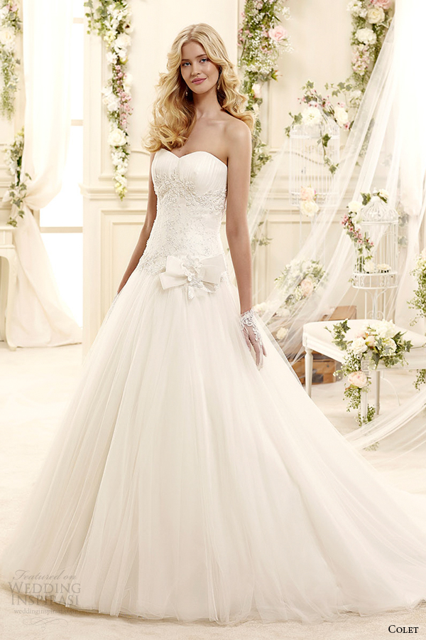 colet bridal 2015 style 46 coab15305iv sweetheart strapless a line wedding dress