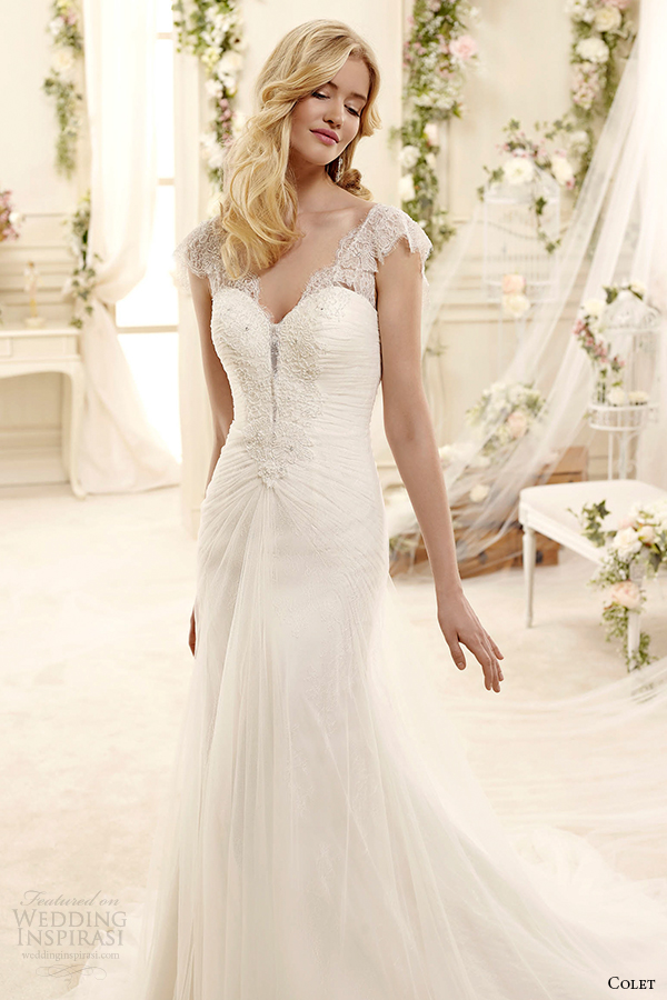 colet bridal 2015 style 49 coab15259ivpk v neck sweetheart trumpet wedding dress