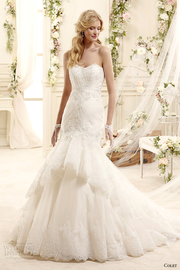 colet bridal 2015 style 53 coab15206iv strapless sweetheart fit and flare wedding dress