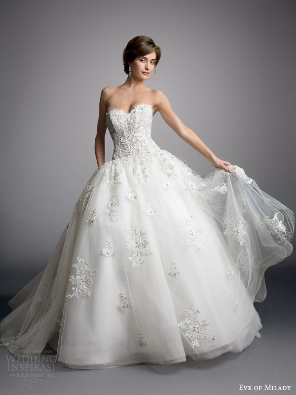 eve of milady boutique 2014 strapless ball gown wedding style 1523