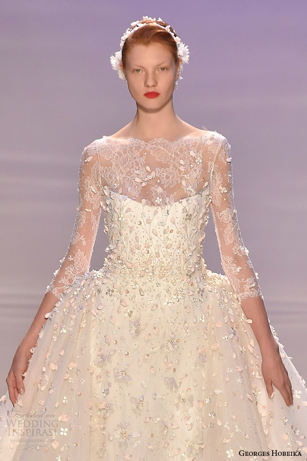 georges hobeika couture wedding dress close up fall 2014 2015