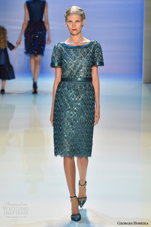 georges hobeika fall 2014 couture short sleeve top skirt