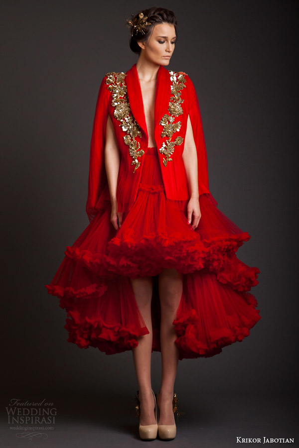 krikor jabotian akhtamar collection 2014 couture red dress jacket