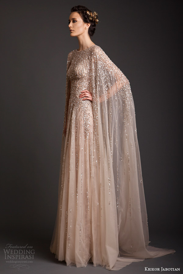 krikor jabotian couture spring 2014 sequin embellished gown side krikor jabotian couture spring 2014 sequin embellished gown side