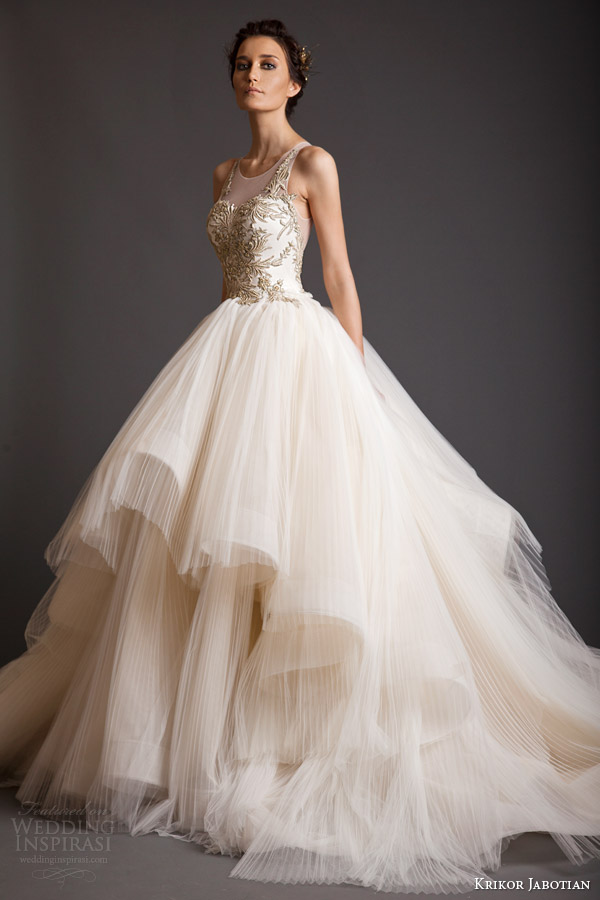 krikor jabotian spring 2014 akhtamar couture wedding dress sleeveless