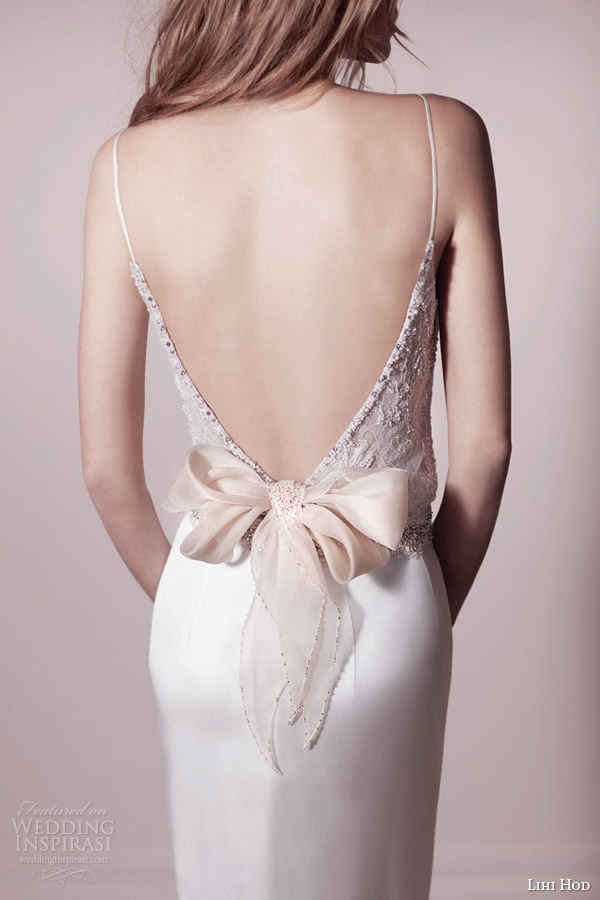 lihi hod collection spring 2013 2014 wedding dress with straps back detail bow