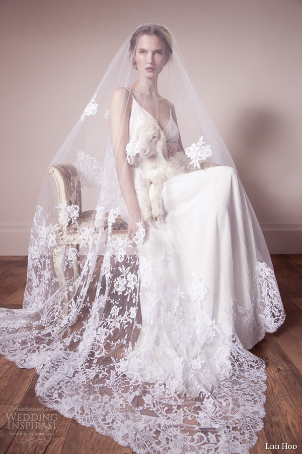 lihi hod collection spring 2013 2014 wedding dress with straps veil