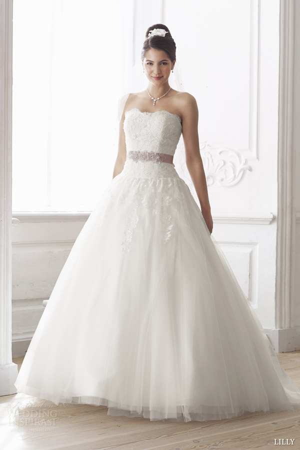lilly 2014 bridal strapless wedding dress style 08 3276 cr