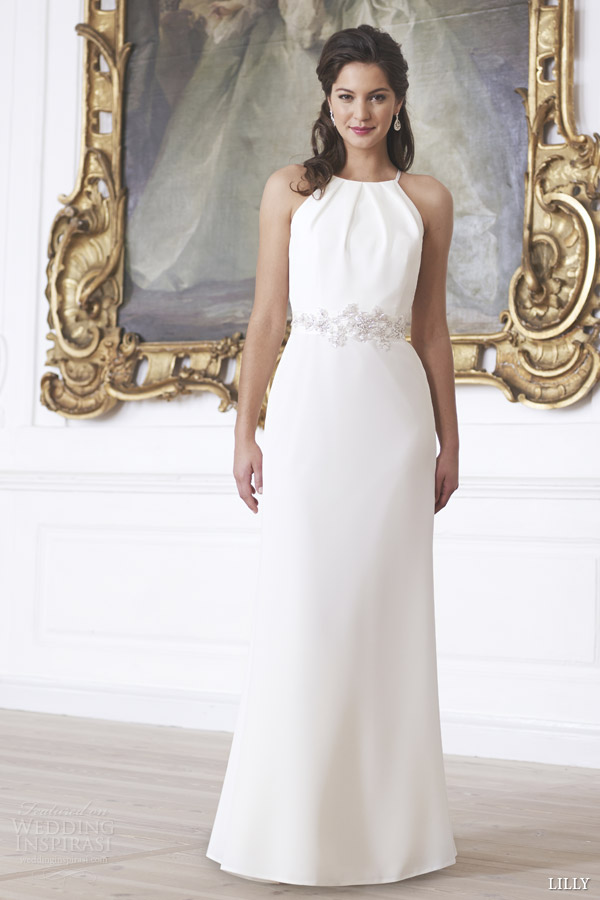 lilly bridal 2014 halter neck wedding dress 08 3254 cr v169