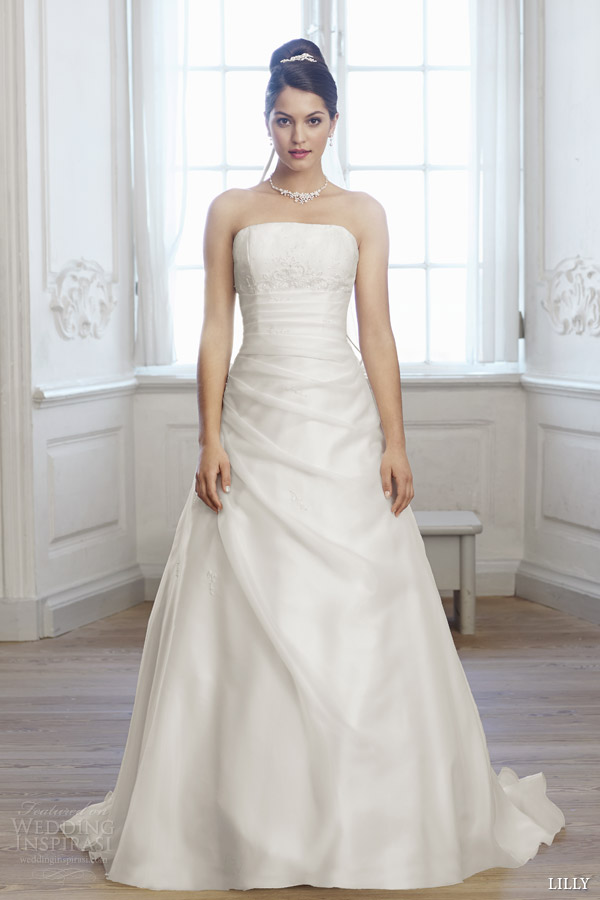 lilly bridal 2014 strapless wedding dress style08 3262 cr