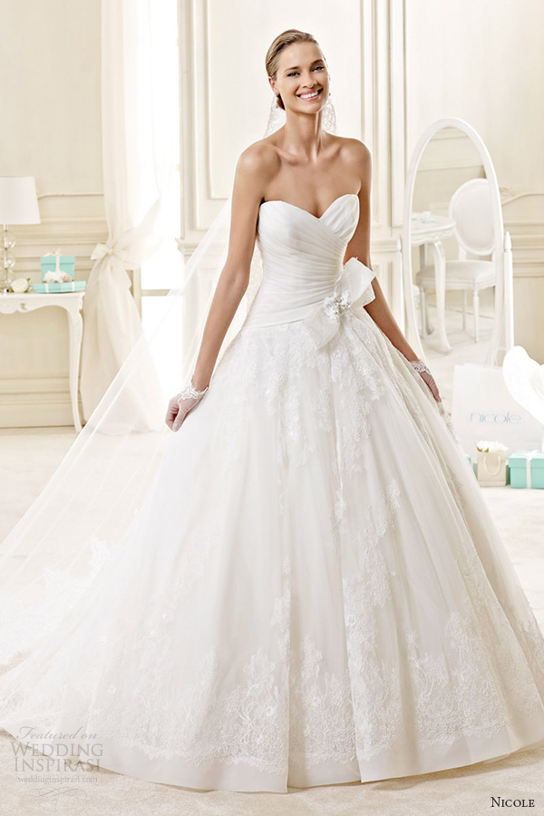 nicole spose bridal 2015 style 15 niab15031ivtf ballgown strapless sweetheart neckline