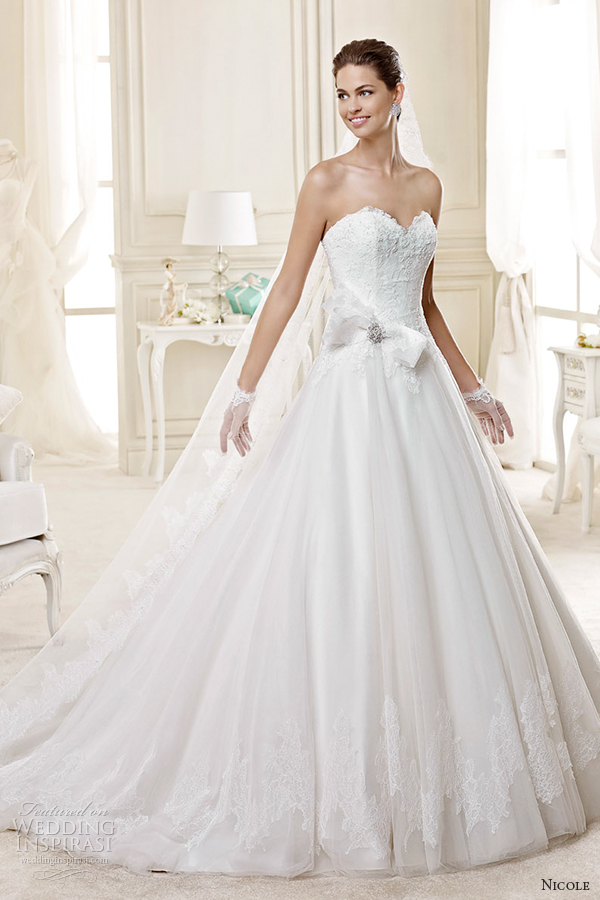 nicole spose bridal 2015 style 20 niab15073iv sweetheart neckling princess a line wedding dress