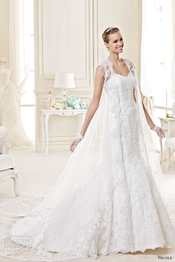 nicole spose bridal 2015 style 41 niab15089iv strapless sweetheart trumpet watteau train wedding dress