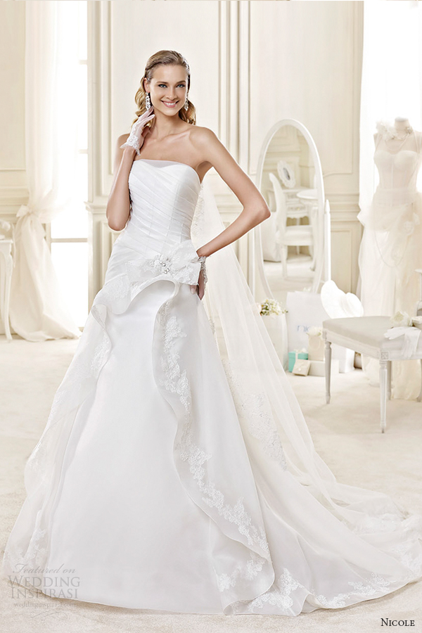 nicole spose bridal 2015 style 48 niab15086iv straight across a line wedding dress