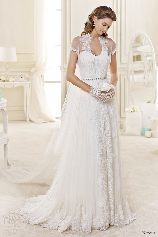 nicole spose bridal 2015 style 60 niab15033iv lace queen anne a line wedding dress