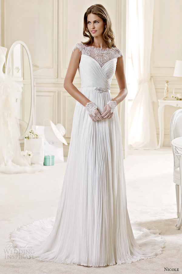 nicole spose bridal 2015 style 70 niab15083iv illusion draped a line wedding dress nicole spose bridal 2015 style 70 niab15083iv illusion draped a line wedding dress