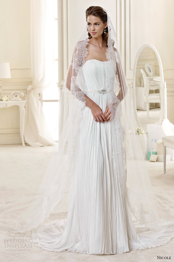 nicole spose bridal 2015 style 73 niab15115iv strapless a line wedding dress