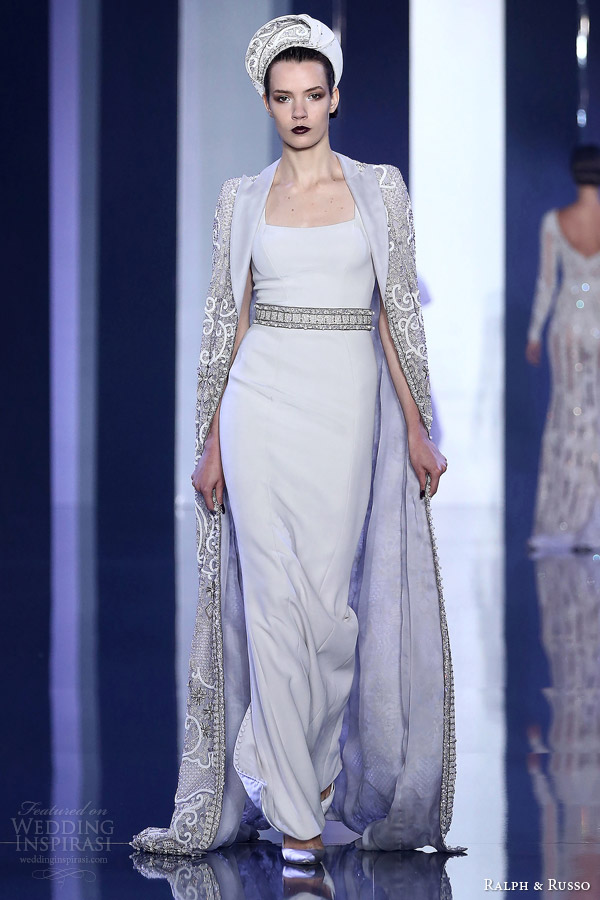ralph and russo haute couture fall 2014 2015 look 12 dress floor length jacket
