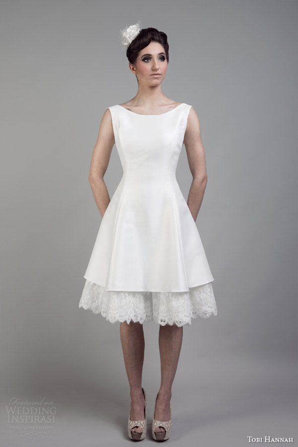 tobi hannah bridal 2015 short wedding dress brave sleeveless straps