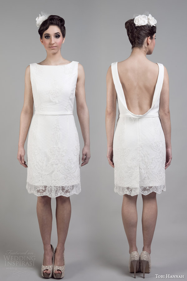 tobi hannah bridal 2015 short wedding dress open back thorne