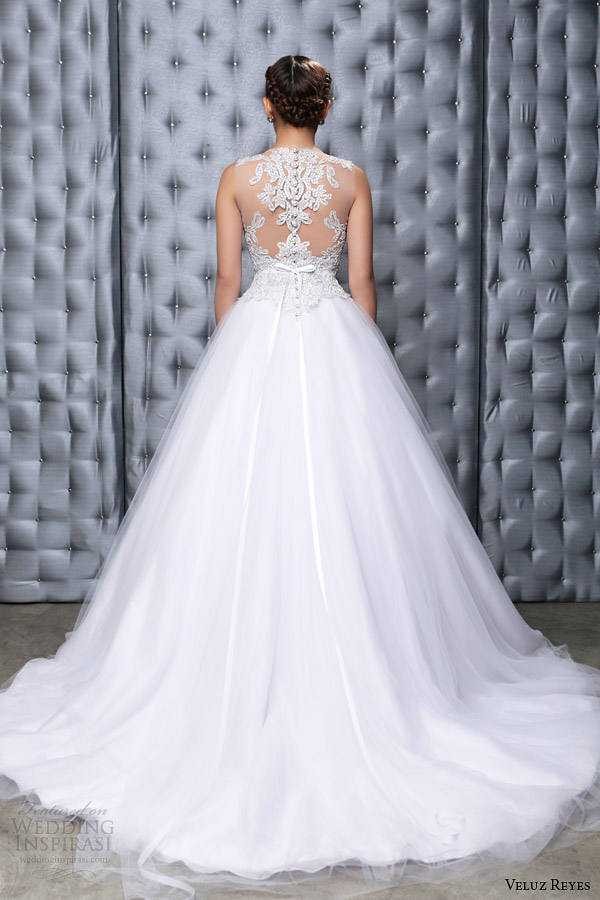 veluz reyes bridal 2014 rtw amihan wedding dress illusion neckline back view train