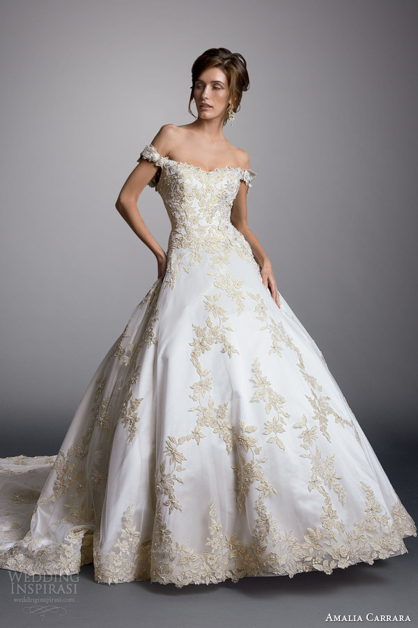 amalia carrara 2014 off shoulder ball gown wedding dress style 327 alt