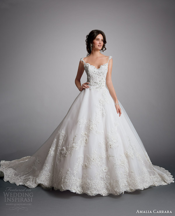 amalia carrara eve of milady 2014 ball gown with straps wedding dress style 329 amalia carrara eve of milady 2014 ball gown with straps wedding dress style 329
