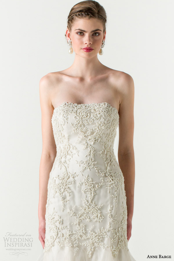 anne barge bridal spring 2015 divine fit and flare wedding dress beaded bodice close up