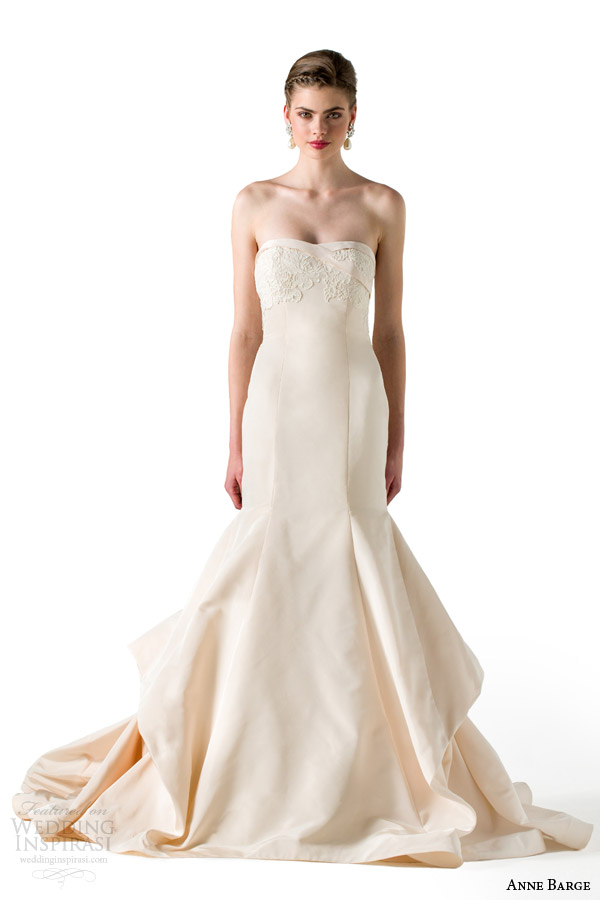 anne barge spring 2015 adore strapless wedding dress