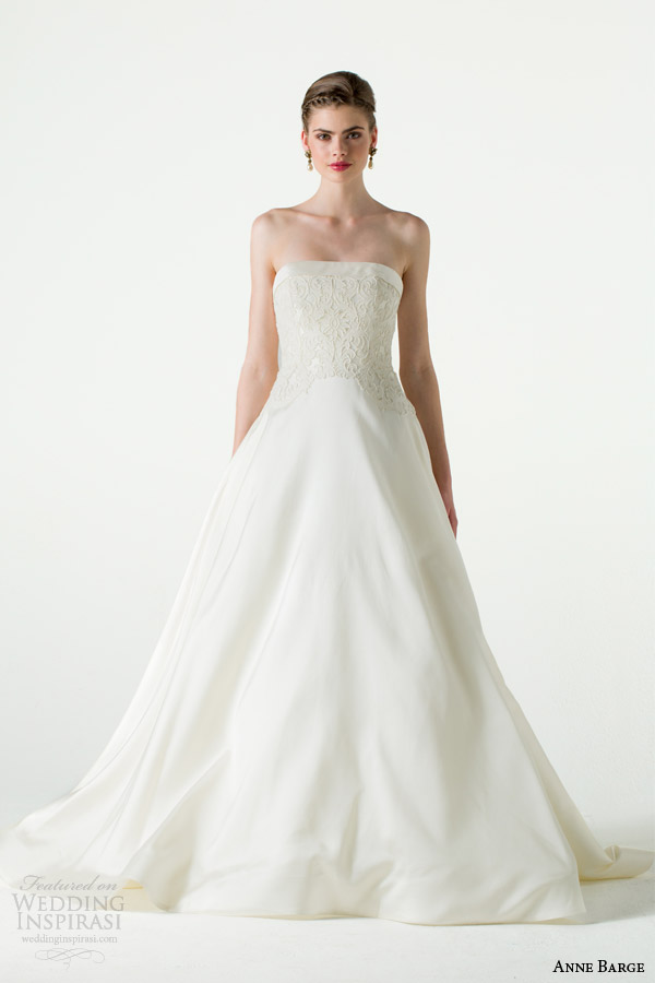 anne barge spring 2015 amour strapless wedding dress