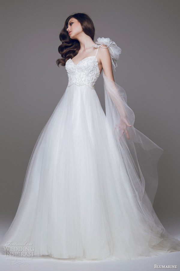 blumarine 2015 bridal romantic wedding dress straps blumarine 2015 bridal romantic wedding dress straps