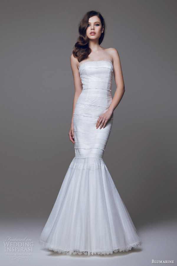 blumarine bridal 2015 strapless mermaid wedding dress