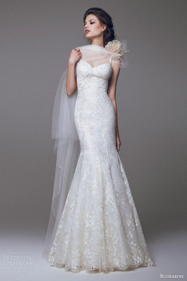 blumarine wedding dresses 2015 lace trumpet mermaid gown with straps