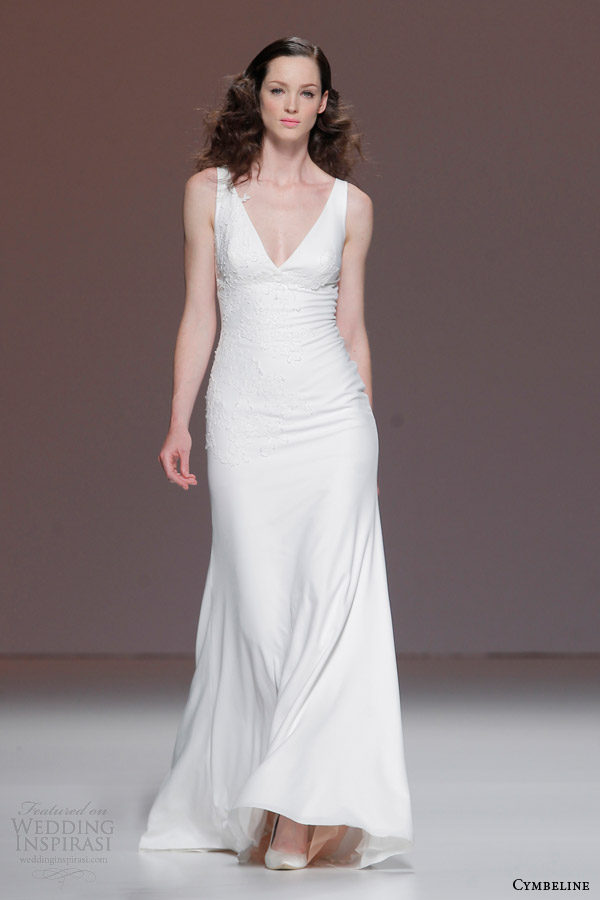 cymbeline 2015 sleeveless v neck wedding dress