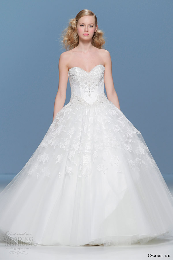 cymbeline 2015 strapless princess ball gown wedding dress