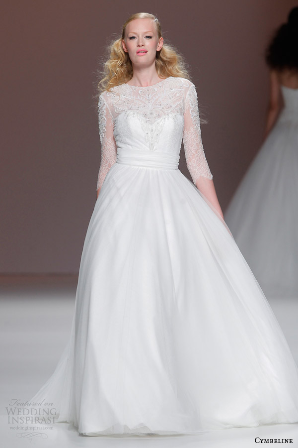 cymbeline 2015 three quarter sleeve wedding dress