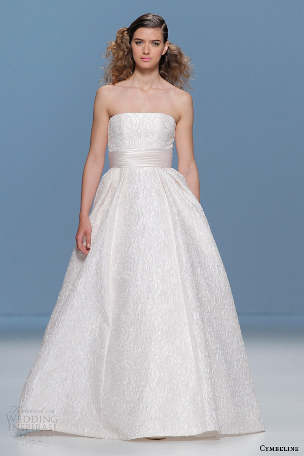 cymbeline bridal 2015 strapless ball gown wedding dress