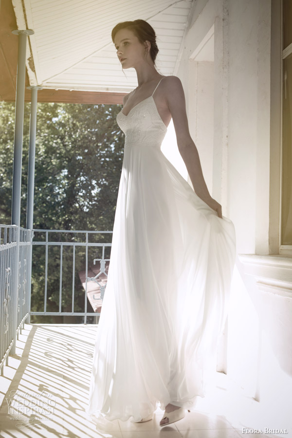 flora 2014 bridal collection naomi wedding dress with straps