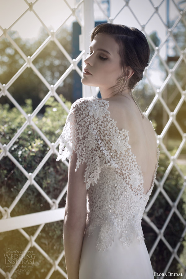flora 2014 bridal collection wedding dress lace top