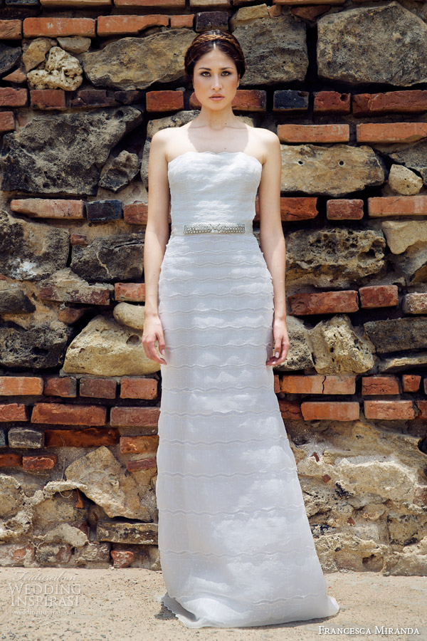 francesca miranda bridal fall 2014 clement strapless wedding dress