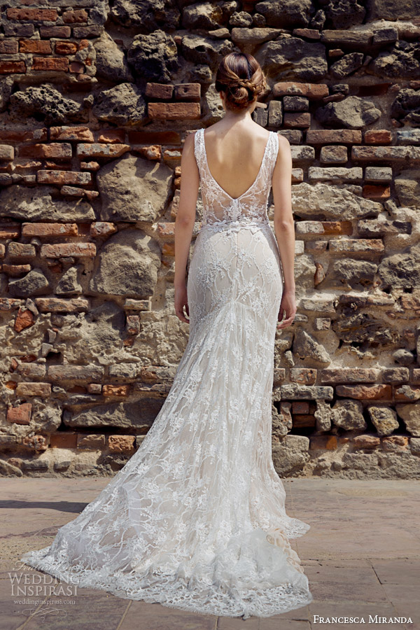 francesca miranda bridal fall 2014 constantina sleeveless v neck wedding dress back