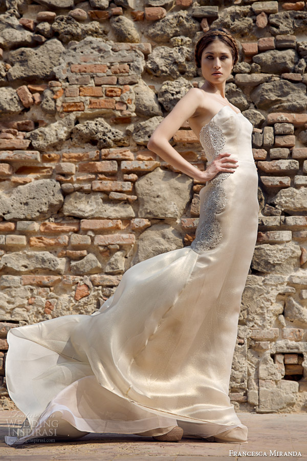 francesca miranda bridal fall 2014 marcelle strapless wedding dress