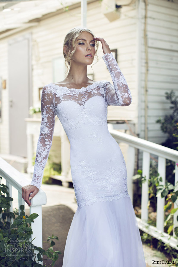 riki dalal 2015 provence long sleeve wedding dress 1503