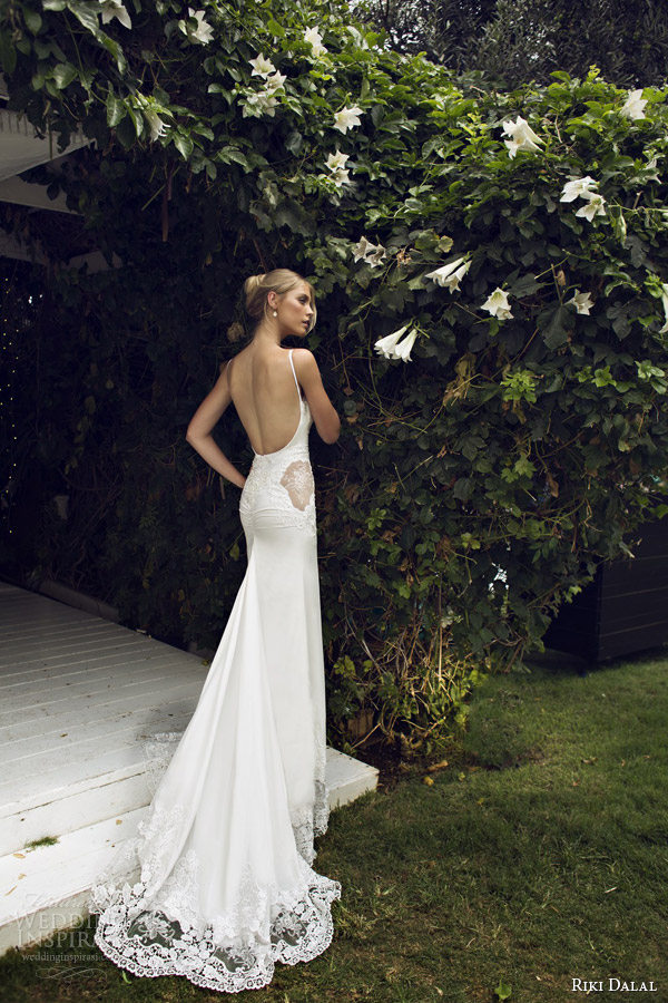 riki dalal bridal 2015 wedding dress straps 1511 back view