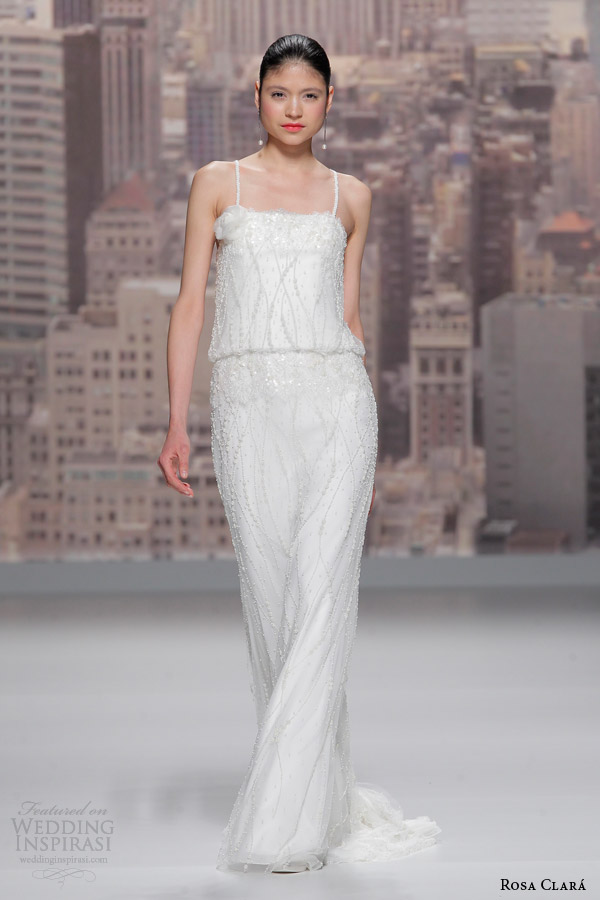 rosa clara 2015 bridal runway sauce blouson wedding dress with straps