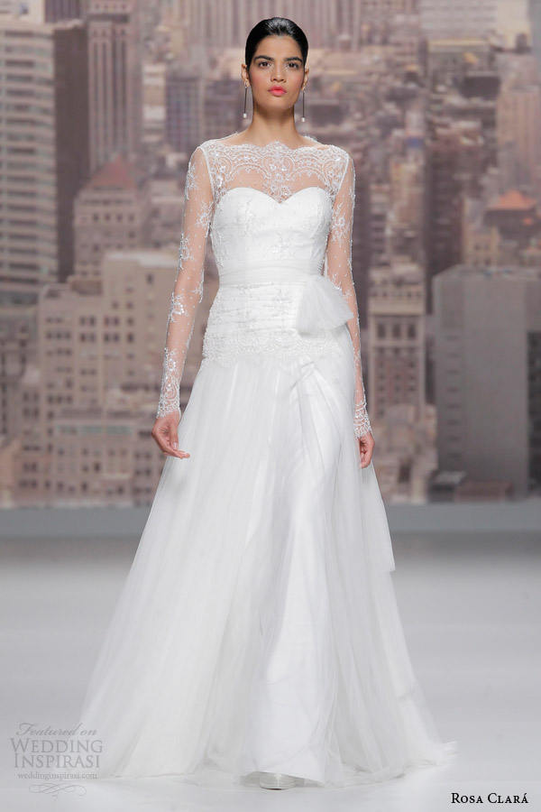 rosa clara 2015 bridal runway silvana chantilly lace tulle wedding dress