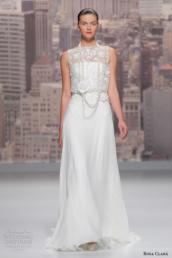 rosa clara bridal 2015 runway selena sleeveless wedding dress
