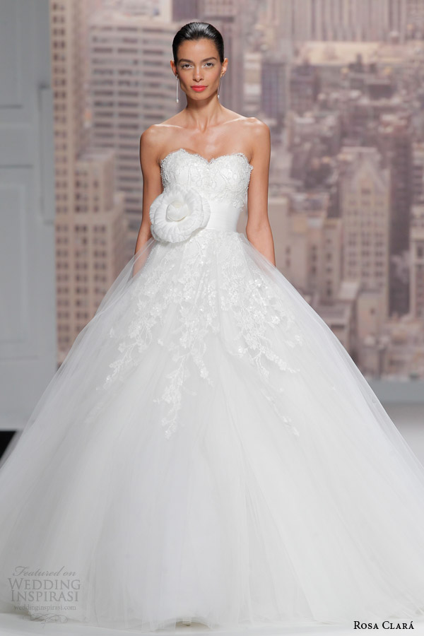 rosa clara wedding dress 2015 samy strapless ball gown