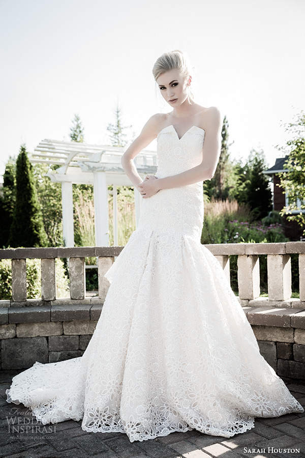 sarah houston 2015 bridal collection strapless sweetheart mermaid wedding dress octavia